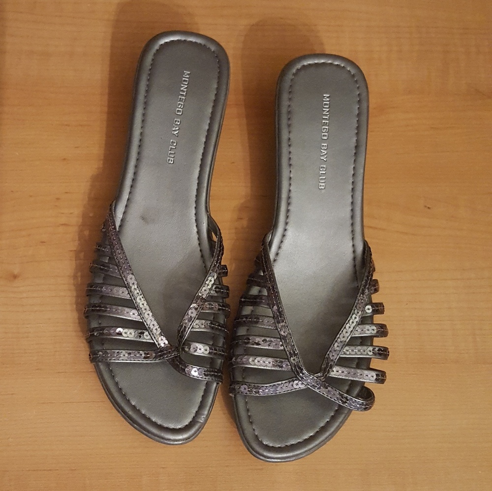 Grey Sequin Sandle